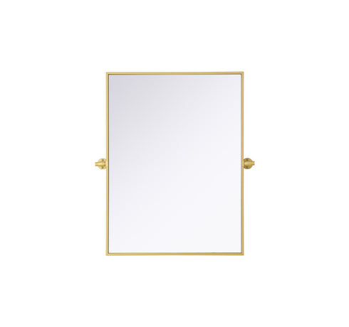 Elegant Lighting Amoura Metal Frame Mirror 24 Inch W x 32 Inch H in Brass Model: MR6H2432BRA
