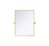 Elegant Lighting Amoura Metal Frame Mirror 24 Inch W x 32 Inch H in Brass Model: MR6H2432BRA