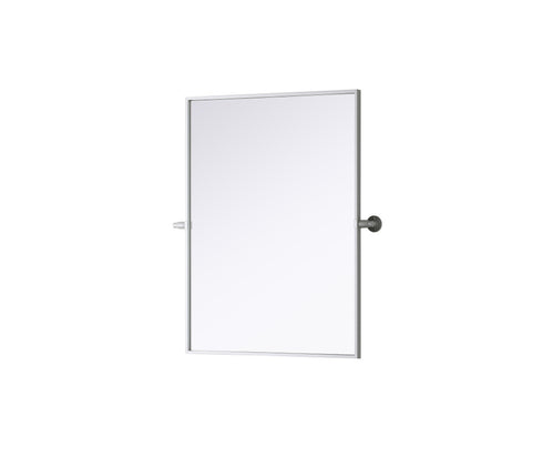 Elegant Lighting Amoura Metal Frame Mirror 24 Inch W x 32 Inch H in Silver Model: MR6H2432SIL