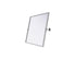 Elegant Lighting Amoura Metal Frame Mirror 24 Inch W x 32 Inch H in Silver Model: MR6H2432SIL