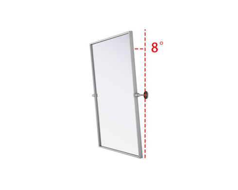 Elegant Lighting Amoura Metal Frame Mirror 24 Inch W x 32 Inch H in Silver Model: MR6H2432SIL