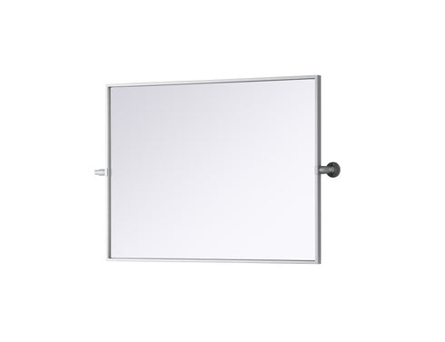 Elegant Lighting Amoura Metal Frame Mirror 24 Inch W x 32 Inch H in Silver Model: MR6H2432SIL