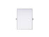 Elegant Lighting Amoura Metal Frame Mirror 24 Inch W x 32 Inch H in Silver Model: MR6H2432SIL