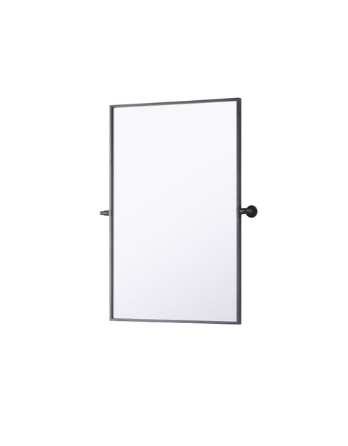 Elegant Lighting Amoura Metal Frame Mirror 24 Inch W x 36 Inch H in Black Model: MR6H2436BLK