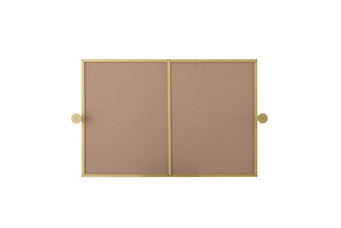 Elegant Lighting Amoura Metal Frame Mirror 24 Inch W x 36 Inch H in Brass Model: MR6H2436BRA