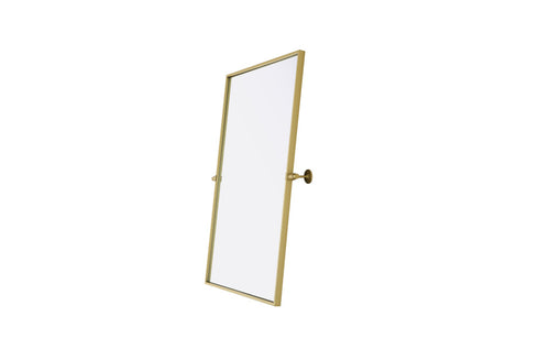 Elegant Lighting Amoura Metal Frame Mirror 24 Inch W x 36 Inch H in Brass Model: MR6H2436BRA