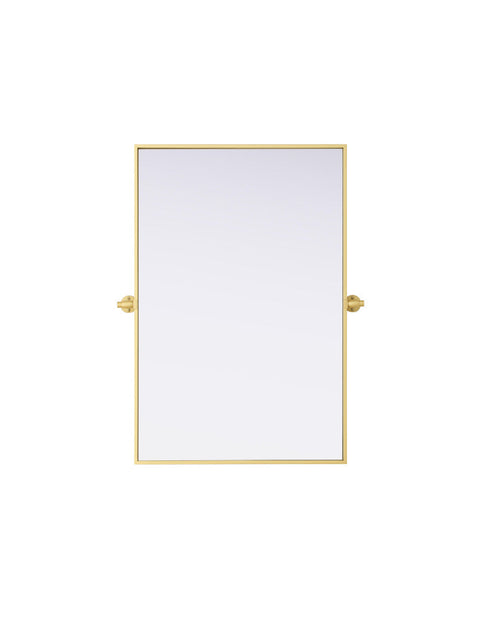 Elegant Lighting Amoura Metal Frame Mirror 24 Inch W x 36 Inch H in Brass Model: MR6H2436BRA