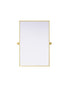 Elegant Lighting Amoura Metal Frame Mirror 24 Inch W x 36 Inch H in Brass Model: MR6H2436BRA