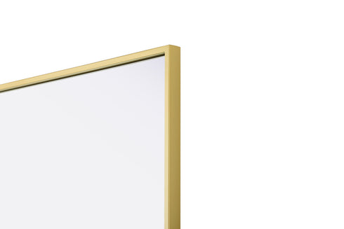 Elegant Lighting Amoura Metal Frame Mirror 24 Inch W x 36 Inch H in Brass Model: MR6H2436BRA