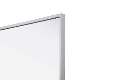 Elegant Lighting Amoura Metal Frame Mirror 24 Inch W x 36 Inch H in Silver Model: MR6H2436SIL