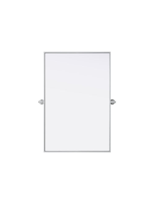 Elegant Lighting Amoura Metal Frame Mirror 24 Inch W x 36 Inch H in Silver Model: MR6H2436SIL