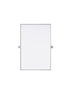 Elegant Lighting Amoura Metal Frame Mirror 24 Inch W x 36 Inch H in Silver Model: MR6H2436SIL