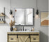 Elegant Lighting Amoura Metal Frame Mirror 27 Inch W x 30 Inch H in Black Model: MR6H2730BLK