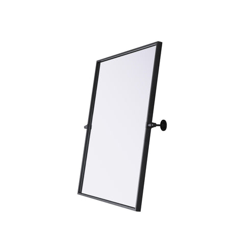 Elegant Lighting Amoura Metal Frame Mirror 27 Inch W x 30 Inch H in Black Model: MR6H2730BLK