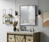 Elegant Lighting Amoura Metal Frame Mirror 27 Inch W x 30 Inch H in Black Model: MR6H2730BLK