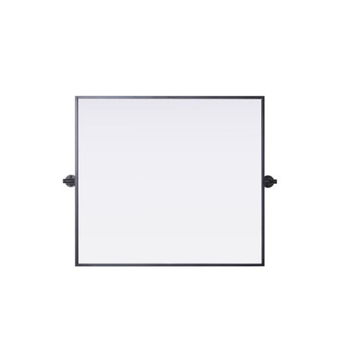 Elegant Lighting Amoura Metal Frame Mirror 27 Inch W x 30 Inch H in Black Model: MR6H2730BLK