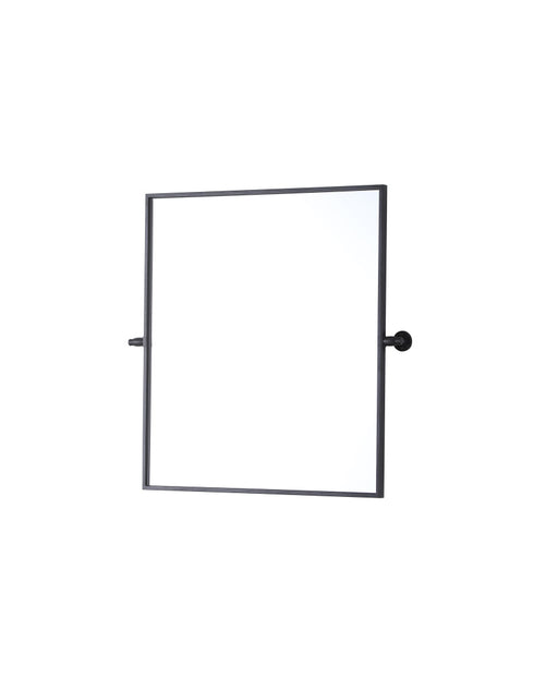 Elegant Lighting Amoura Metal Frame Mirror 27 Inch W x 30 Inch H in Black Model: MR6H2730BLK