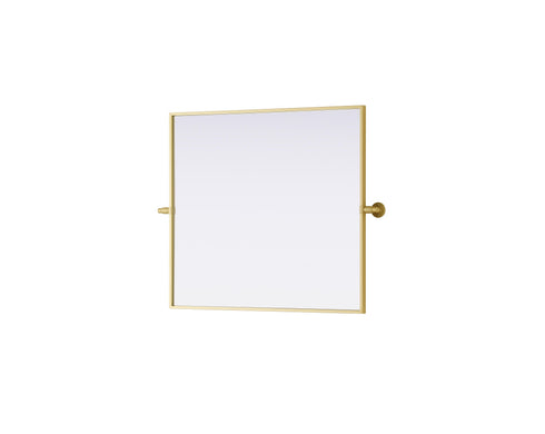 Elegant Lighting Amoura Metal Frame Mirror 27 Inch W x 30 Inch H in Brass Model: MR6H2730BRA