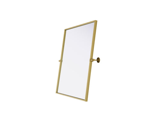 Elegant Lighting Amoura Metal Frame Mirror 27 Inch W x 30 Inch H in Brass Model: MR6H2730BRA