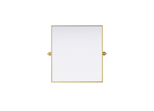 Elegant Lighting Amoura Metal Frame Mirror 27 Inch W x 30 Inch H in Brass Model: MR6H2730BRA