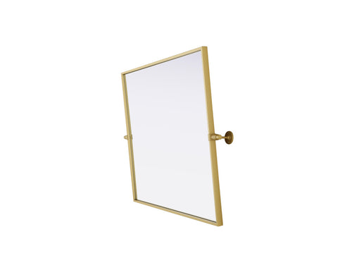 Elegant Lighting Amoura Metal Frame Mirror 27 Inch W x 30 Inch H in Brass Model: MR6H2730BRA