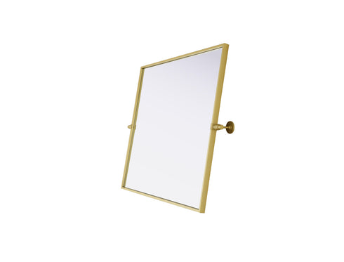 Elegant Lighting Amoura Metal Frame Mirror 27 Inch W x 30 Inch H in Brass Model: MR6H2730BRA