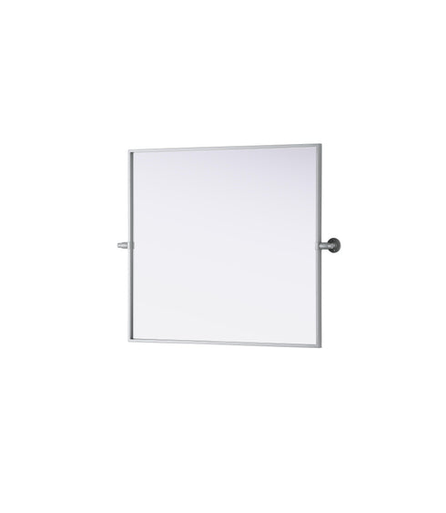 Elegant Lighting Amoura Metal Frame Mirror 27 Inch W x 30 Inch H in Silver Model: MR6H2730SIL