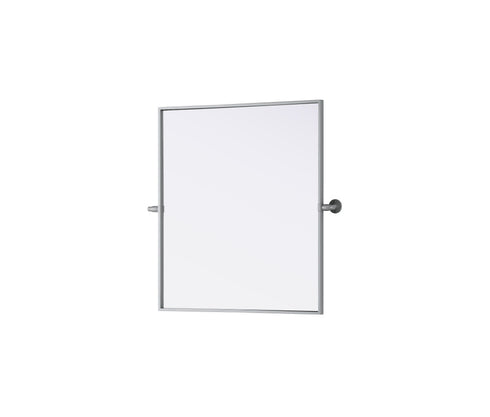 Elegant Lighting Amoura Metal Frame Mirror 27 Inch W x 30 Inch H in Silver Model: MR6H2730SIL