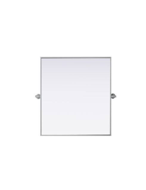Elegant Lighting Amoura Metal Frame Mirror 27 Inch W x 30 Inch H in Silver Model: MR6H2730SIL