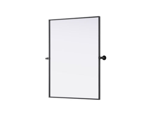 Elegant Lighting Amoura Metal Frame Mirror 27 Inch W x 36 Inch H in Black Model: MR6H2736BLK
