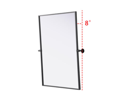 Elegant Lighting Amoura Metal Frame Mirror 27 Inch W x 36 Inch H in Black Model: MR6H2736BLK