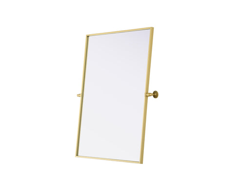 Elegant Lighting Amoura Metal Frame Mirror 27 Inch W x 36 Inch H in Brass Model: MR6H2736BRA
