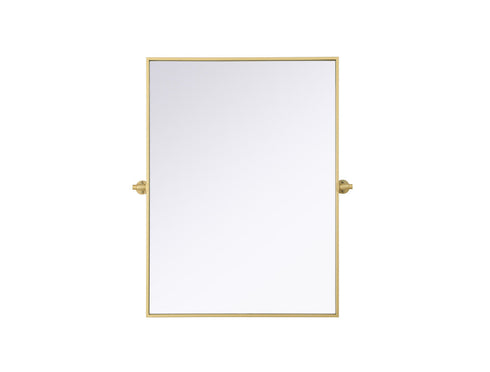 Elegant Lighting Amoura Metal Frame Mirror 27 Inch W x 36 Inch H in Brass Model: MR6H2736BRA