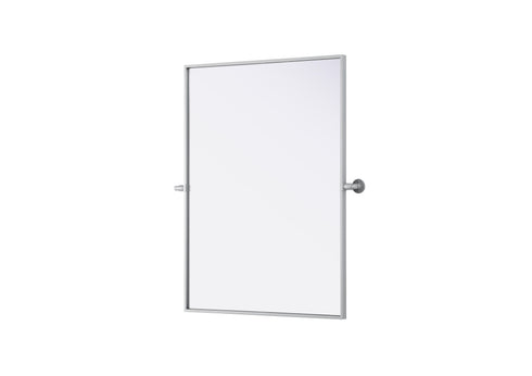 Elegant Lighting Amoura Metal Frame Mirror 27 Inch W x 36 Inch H in Silver Model: MR6H2736SIL