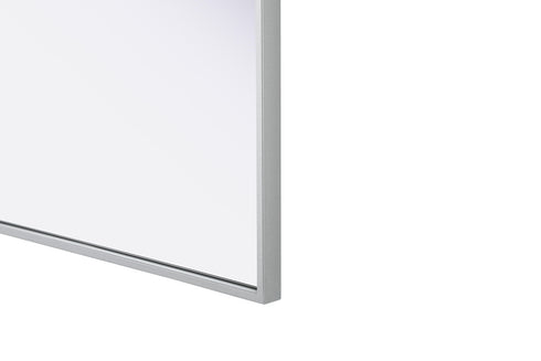 Elegant Lighting Amoura Metal Frame Mirror 27 Inch W x 36 Inch H in Silver Model: MR6H2736SIL