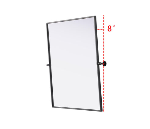Elegant Lighting Amoura Metal Frame Mirror 30 Inch W x 36 Inch H in Black Model: MR6H3036BLK