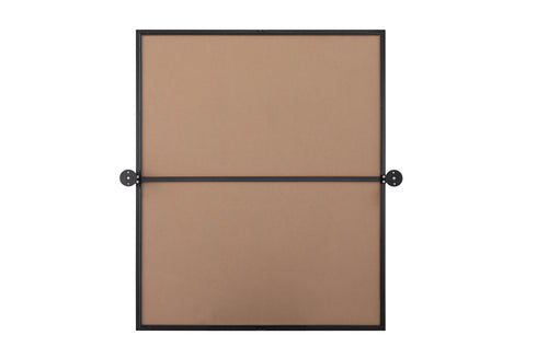 Elegant Lighting Amoura Metal Frame Mirror 30 Inch W x 36 Inch H in Black Model: MR6H3036BLK