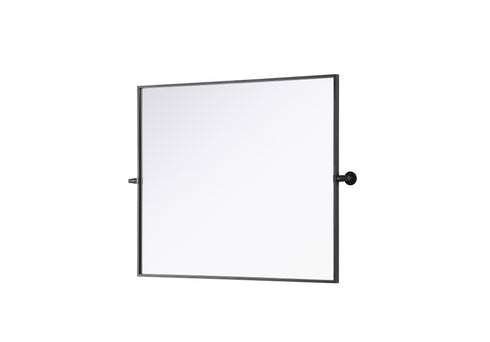 Elegant Lighting Amoura Metal Frame Mirror 30 Inch W x 36 Inch H in Black Model: MR6H3036BLK