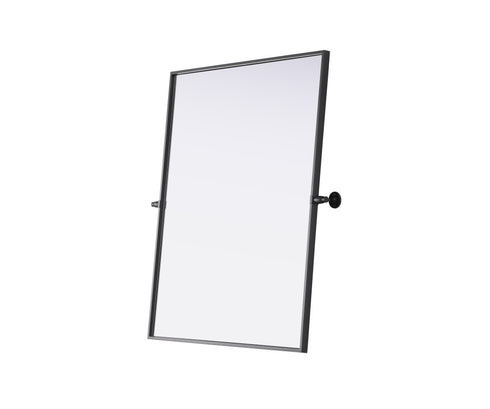 Elegant Lighting Amoura Metal Frame Mirror 30 Inch W x 36 Inch H in Black Model: MR6H3036BLK