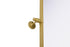 Elegant Lighting Amoura Metal Frame Mirror 30 Inch W x 36 Inch H in Brass Model: MR6H3036BRA