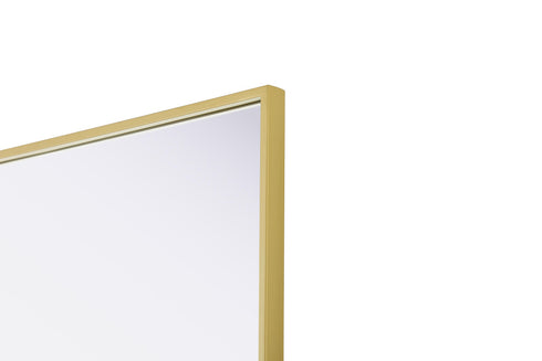 Elegant Lighting Amoura Metal Frame Mirror 30 Inch W x 36 Inch H in Brass Model: MR6H3036BRA