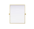 Elegant Lighting Amoura Metal Frame Mirror 30 Inch W x 36 Inch H in Brass Model: MR6H3036BRA