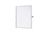 Elegant Lighting Amoura Metal Frame Mirror 30 Inch W x 36 Inch H in Silver Model: MR6H3036SIL