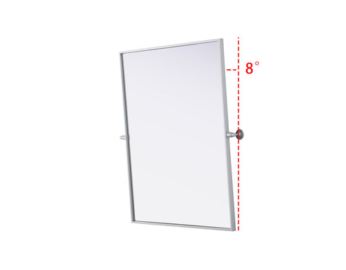 Elegant Lighting Amoura Metal Frame Mirror 30 Inch W x 36 Inch H in Silver Model: MR6H3036SIL