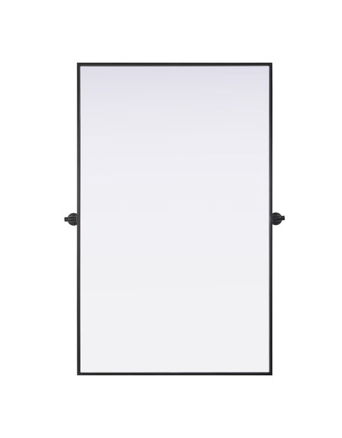 Elegant Lighting Amoura Metal Frame Mirror 48 Inch W x 30 Inch H in Black Model: MR6H4830BLK