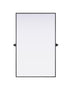 Elegant Lighting Amoura Metal Frame Mirror 48 Inch W x 30 Inch H in Black Model: MR6H4830BLK