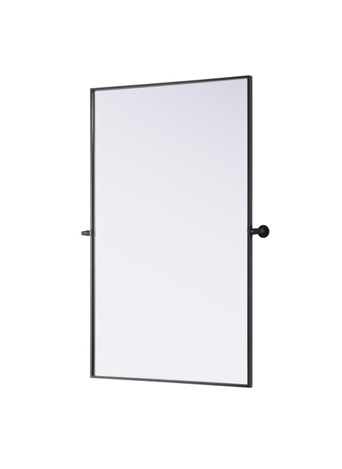 Elegant Lighting Amoura Metal Frame Mirror 48 Inch W x 30 Inch H in Black Model: MR6H4830BLK