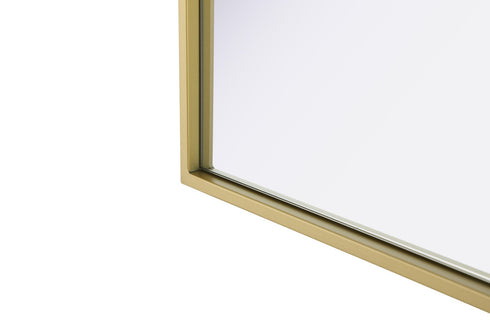Elegant Lighting Amoura Metal Frame Mirror 48 Inch W x 30 Inch H in Brass Model: MR6H4830BRA