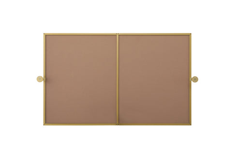 Elegant Lighting Amoura Metal Frame Mirror 48 Inch W x 30 Inch H in Brass Model: MR6H4830BRA