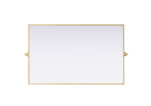 Elegant Lighting Amoura Metal Frame Mirror 48 Inch W x 30 Inch H in Brass Model: MR6H4830BRA